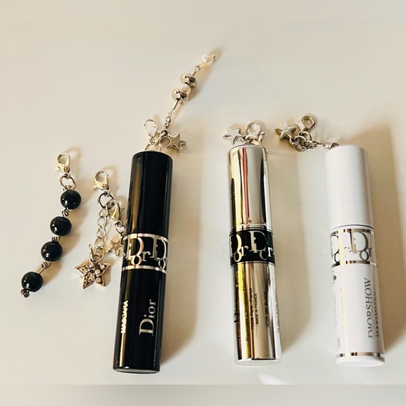 Dior Set of 2 Mini Mascara Keyfob Bag Charm Diorshow + Iconic Overcurl - Picture 8 of 15